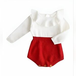 Baby Girls Knitted Romper Jumpsuit size 6-12M